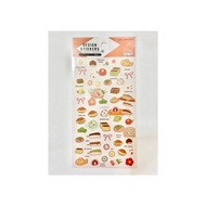Japanese Sweets Cake Taiyaki Daifuku Mochi Dorayaki Desserts Cute Sticker Sheet for journaling / pla