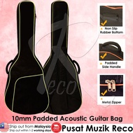 ⚡OFFER⚡ RM 10mm Padded 41in Acoustic Guitar Bag Double Padded Shoulder Strap Large Front Pocket Akustik Kapok Gitar Beg