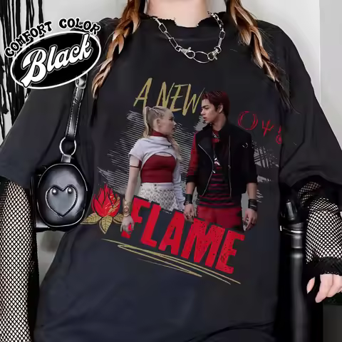 Zombies 4 Nova and Victor New Flame T-shirts Zombies Women Men 4 Vampire Dawn T-shirts Summer Descen