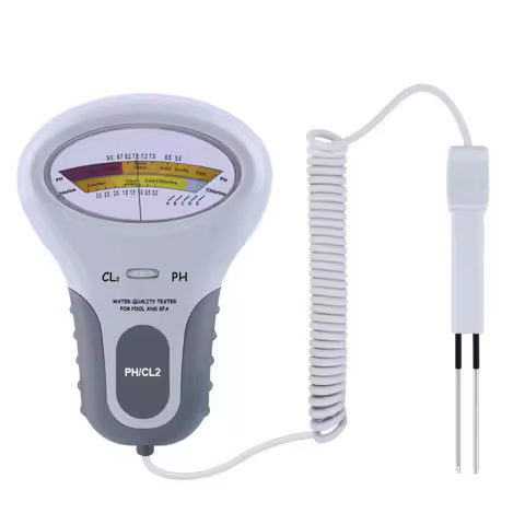 PH Chlorine Meter CL2 Measuring Professional PH Chlorine Cl2 Level Meter Tester Water Monitor with P
