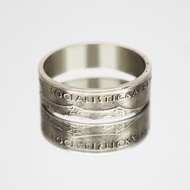 捷克斯洛伐克硬幣戒指 2 皇冠 1972 年男士硬幣戒指 女士硬幣戒指