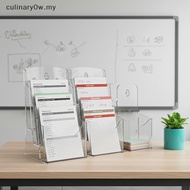cul Clear 1/2/3 Layers A6 Brochure Holder Transparent Flyer Menu Card Stand for Restaurant Reception