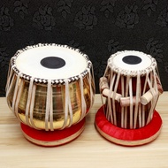 Tabla Indian Music Instrument - 3.5 kg Brass Gold Bayan - Professional Set