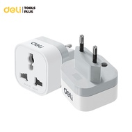 Deli Plug Converter Two-Pin Round Adapter Power 10A 2500W EU Universal