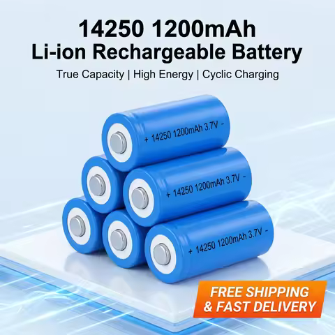 ER14250 3.7V 14250 1200mAh Li-ion Rechargeable Battery LS14250 ER14250H 1/2 AA Lithium Ion Cells For