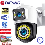 DIFANG 4K 8MP WiFi Lens Security Camera CCTV Dl Screen PTZ Ai Tracking Mini 360° View Video Surveill