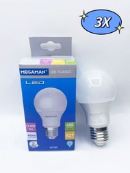 曼佳美 - 曼佳美 E27 7W螺頭燈膽燈泡 港行LED燈膽 客廳餐廳吊燈燈泡 廚房高亮節能光源 家用護眼超高亮節能燈泡 (3件裝)
