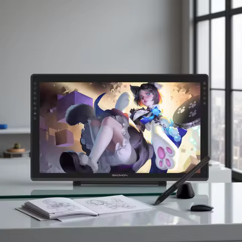 GAOMON PD2200 Graphics Tablet 21.5 Inch 92%NTSC Drawing Monitor Pen Display with Tilt-Support Batter