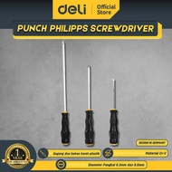 Deli Obeng Ketok Plus PH2 PH3 / Punch Philipps Screwdriver EDL6270XX