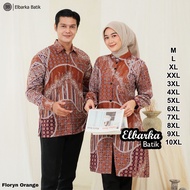 KEMEJA KATUN Men's Couple Batik Tops Latest JumboWanitas - Long & Short Sleeve Shirts - Full Button 