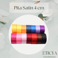 Ribbon satin - Sateen per Roll 4 cm wide Sateen Ribbon/ 4 cm