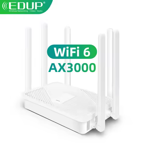 EDUP RT2975 AX3000M External Antenna WiFi 6 Router 1WAN 3LAN Chipsets MTK7981 MTK7976 MTK7531 Easy M