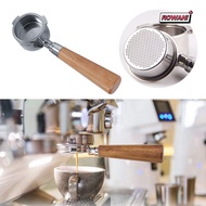 ROWAN1 51mm Portafilter Coffee Tool Replacement Parts For Delonghi Wood Handle Espresso 3 Ears for D
