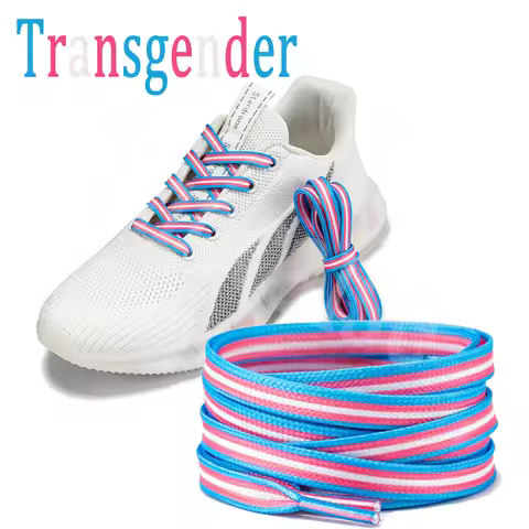 1 Pair 8mm 100/120/150cm Shoe Lace Flat Printed Shoelace Colorful Rainbow Laces Gay Pride Liberty Sh