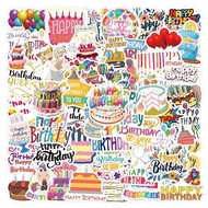 55Zhang happy birthday Cartoon Happy Birthday Sticker Decoration Hand Account Stationery Water Cup C
