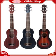TEQIN【Fast Delivery】21inch Ukulele Concert 4 Strings Musical Instruments 15 Frets Spruce Wood Hawaiian Small Guitar Free Case&amp;Strings