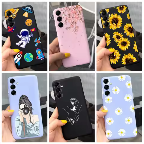 For Samsung A54 A34 5G Case For Samsung A24 4G Cover Cute Daisy Slim Matte Soft TPU Phone Funda For 