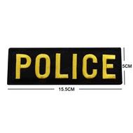Large Patch POLICE IR infrared REFLECTIVE Uniform PATCH 3"X 10.4" Law Enforcement SWAT I FF BADGE Ta