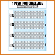 ♈ ✿ Ipon Chart Guide Sticker Label Peso Sense Ipon Challenge & 1 Bill