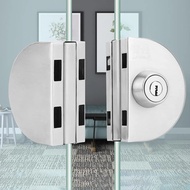 TGFJ Glass Door Lock Display Cabinet Showcase Locks Stainless Steel Double Door No Need Drilling Anti-Theft Home Door Hardware Door Hardware &amp; Loc