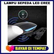 Lampu Sepeda LED Cree XPG dengan Klakson / Lampu Sepeda Speda Sepedah Anak Laki Laki Perempuan Dewas