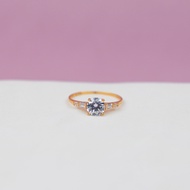 CINCIN TUNANG BATU ZIRCON EMAS 916/22K BAJET