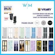 VITALLY Aluminium Bifold Door Minilite Toilet Door Custom Size 30INCH x 84INCH Plain Color Pintu Lip