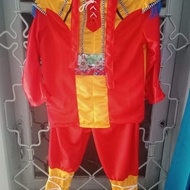 bisa cod baju kostum singa depok anak#baju adat sisingaan anak - - merah 0