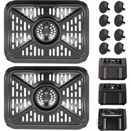 2 Pack Air Fryer Grill Pan for Ninja Foodi AF400UK 9.5L 6 in 1 DualZone 2 Drawers Air Fryer Non-Stic