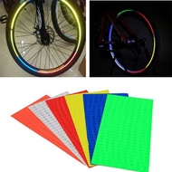 Bike Fluorescent Wheel Rim Strips Reflective Bicycle Stickers Decal Reflector