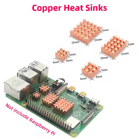 Raspberry Pi 4 Heat Sink Metal Copper Heatsink Passive Cooling Pad Heat Dissipation Radiator for Ras