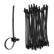 100PCS Nylon Push Mount Zip Ties Tree Wire Ties2 in 1 Self Locking Assortment for Indoor Wire Tying