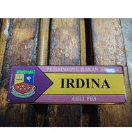 NameTag GOLD BESI SEKOLAH - PRS  Pembimbing Rakan Sebaya (PRS) sekolah  /Custom Made logo with Pin/ 