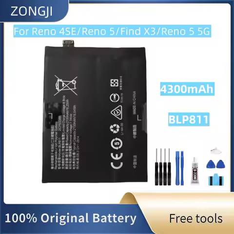 New Battery BLP811 4500mAh For Reno4 SE/ Reno5 Reno 5 / Find X3 Lite / Reno5 K Mobile Phone Battery 