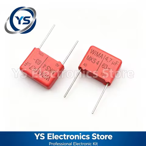 WIMA RED MKS4 63V4.7UF 63V475 4U7 15mm Film Capacitor Hi-Fi Audio Capacitors NEW and Original