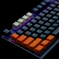 YMDK OEM 124 Keycap Shine Through ANSI 61 68 84 96 PBT Double Shot Reversed Carbon MX Keyset Keycaps