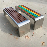 Stainless steel Outdoor wrought iron bench garden anti-corrosion bench outdoor rest bench park bench