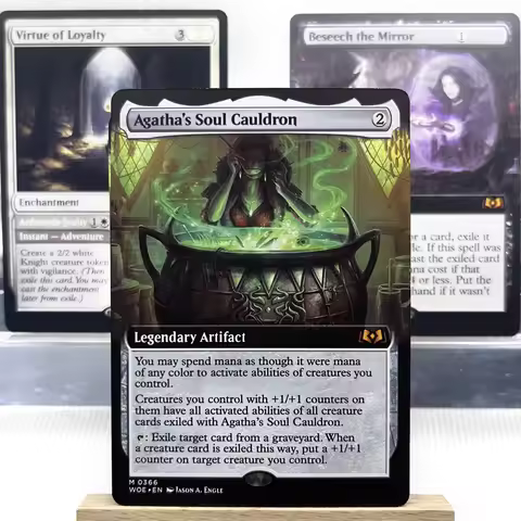 WOE WOC MAT MUL HOLO4-Ⅰ02 Tcg proxy magical cards Agatha's Soul Cauldron Beseech the Virtue of Loyal