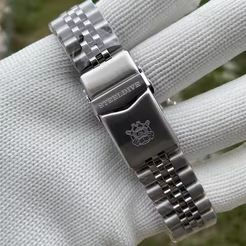 SD5305 STEELDIVE Brand 20mm Stainless Steel Bracelet with Milled Clasp For SD1953 SD1953T SD1954 Aut