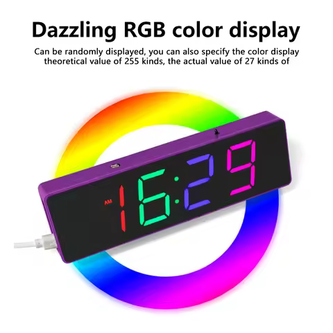 DIY KIT Electronic Clock LED Microcontroller Soldering Exercise Practical Training Production Colorf