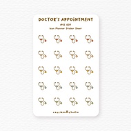 Doctor’s Appointment - Waterproof Bujo / Icon Planner Sticker Sheet IPSS007
