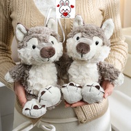 Candys Cute Simulation Stuffed Wolf Plush Toy for Girlfriend Plushie Doll Grey Wolf Pillow Sleeping 