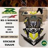 RAPIDO COVERSET HONDA RSX WINNER 2025 WINNER (50) BLACK HONDA RS-X RAPIDO COVERSET FAIRING MOTOR COV