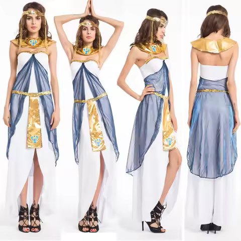 Cosplay Ladies XXL Fancy Dress Egypt Roman Cleopatra Women Egyptian Empress Costume Greece Goddess p
