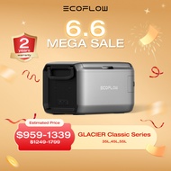 EcoFlow GLACIER Classic 35L/45L/55L Portable Fridge Freezer, 43H Cooling Car Refrigerator, Battery P