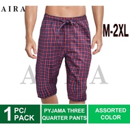 Seluar Petak Pajama Plaid Seluar Tidur Kotak Seluar Lelaki Perempuan Seluar Dewasa Seluar Kain Pelikat Seluar 3/4