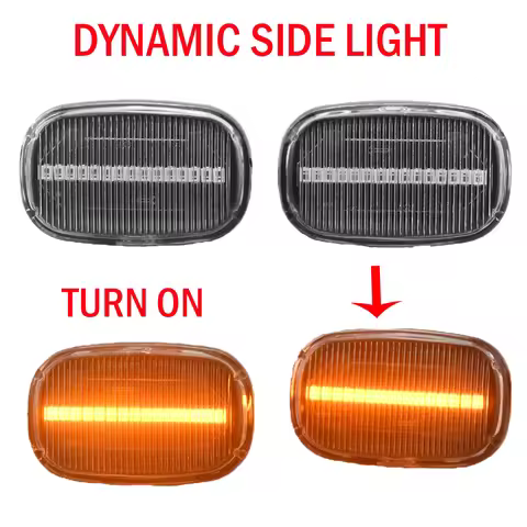 For Toyota Corolla E10/E11/E12 Yaris Verso Hilux Surf N21 RX Car Dynamic Led Side Marker Flowing Tur