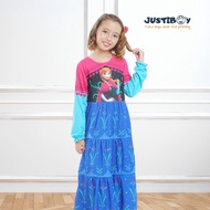 Gamis Anak Princess Frozen Free Hijab / Dress Anak Muslim Cewek Frozen Elsa Anna Usia 3 - 8 Tahun (J