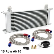 15 Rows AN10 Fit For Universal Transmission Oil Cooler Filter Adapter Kit