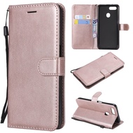 Phone Casing for Oppo F9 (F9 Pro) (6.3"), Flip Style Classic Solid color Phone Cover (PU leather and soft TPU) Card Slots Stand Function Succinct Protection Wallet